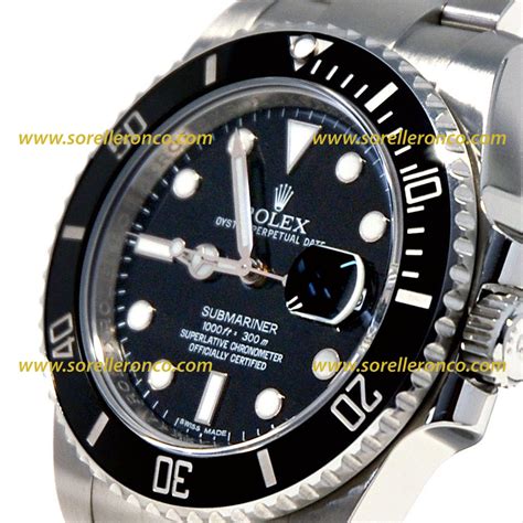 rolex submariner acciaio ghiera ceramica|rolex sottomarino orologio.